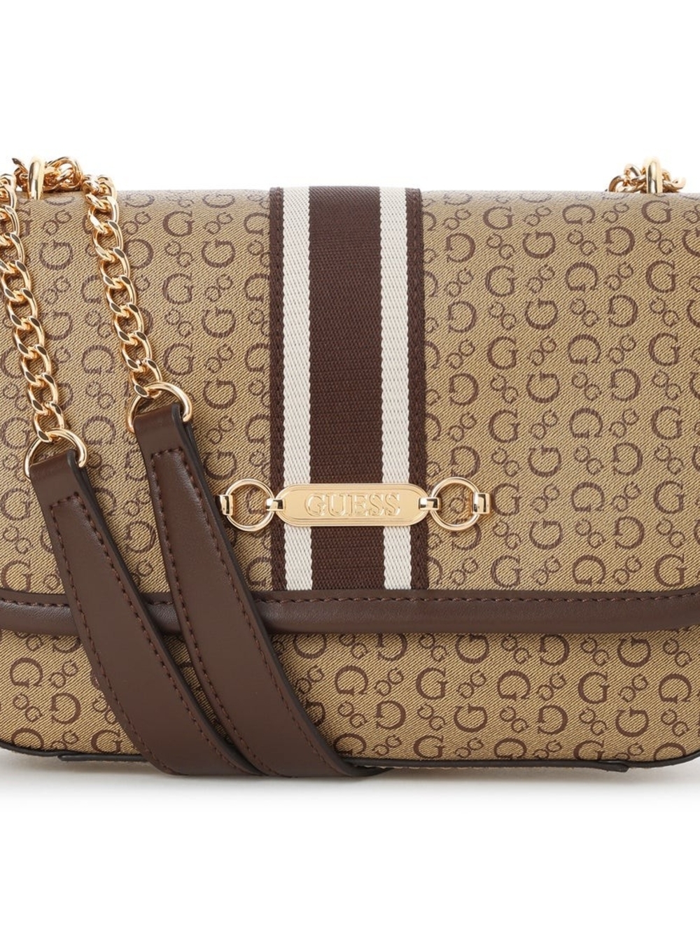 GUESS Brown Signature Crossbody Shoulder Bag